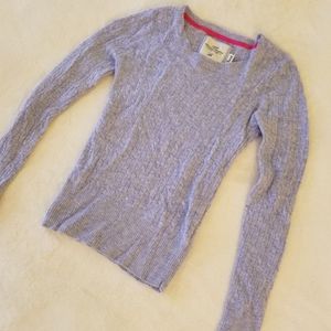 Periwinkle cable knit long sleeve sweater size S